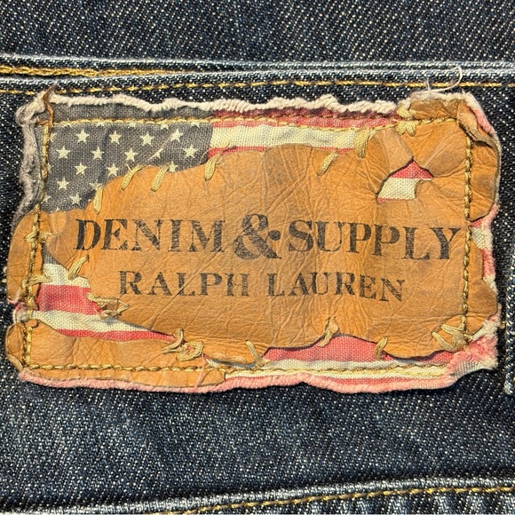 RL Denim & Supply 36x30 Slouch Dark Blue Jeans - Picture 5 of 8